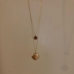 Banana Republic long, double strand necklace